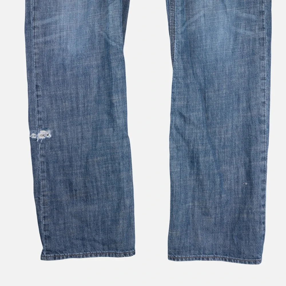 Levis 514 Slim Straight Jeans Mens 34x34 Medium Wash Flap Pocket Denim Blue